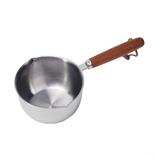 Whychstore Edelstahl-Heißölpfanne, Milchtopf, Butterwärmer, multifunktionales kleines Kochgeschirr für Induktions-, Gas-, Elektroherde (300 ml), RT42A86C5Y01K3B36404A0Z7T von Whychstore