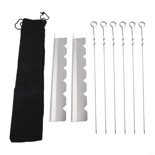 Wiederverwendbare Grillspieße mit Halter und Ölbürste für Ihre Outdoor-Kochbedürfnisse Wiederverwendbare Grillspieße mit Halter und Ölbürste für Ihre Outdoor-Kochbedürfnisse von Whychstore