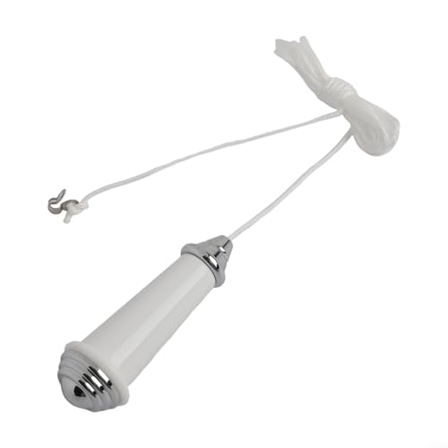 Zugschnur für Badezimmerleuchten, 150 cm, Nylon, mit stilvollem Griff, Weiß von Whychstore