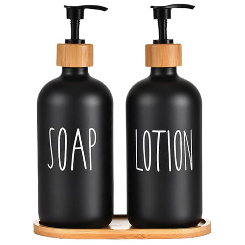 Badezimmerseifespender, 2pcs Handseife-Spender mit Tablett 17oz leicht zu bedügend von Whyzsjnclg