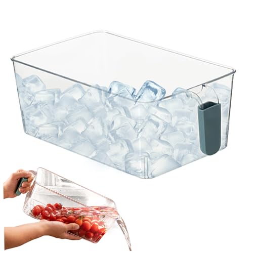 Eiswürfelbehälter, Eisbehälter für Gefrierschrank BPA kostenlose Lebensmittelqualität transparente Gefrierschrank -Organisator -Mülleimer mit für Küchenschränke Pantry -Organisation und -aufbewahrung von Whyzsjnclg