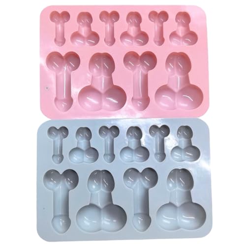 Whyzsjnclg Penisform, 2pcs Penis Kuchenform, 2pcs 10 Hohlraum Penis Kuchenform, Nicht-Stick-Penis-Silikonform, wiederverwendbares Eiswürfelschale für Einzelparty-Geburtstagsseife Kerze Schokolade Whyzsjnclg Penisform, 2pcs Penis Kuchenform, 2pcs 10 Hohlraum Penis Kuchenform, Nicht-Stick-Penis-Silikonform, wiederverwendbares Eiswürfelschale für Einzelparty-Geburtstagsseife Kerze Schokolade von Whyzsjnclg