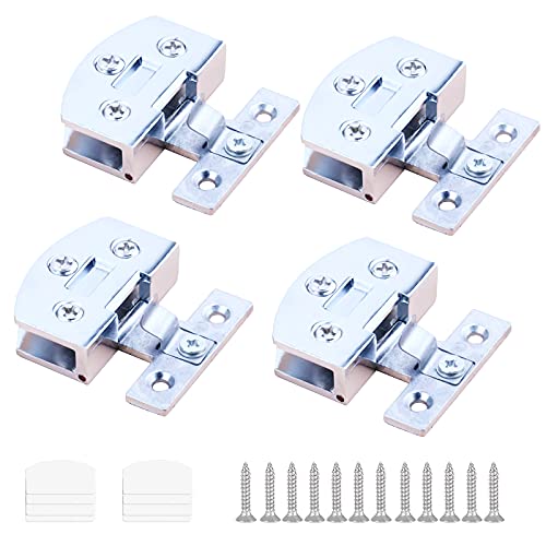 Widream 4 pcs Glas Scharnier, Möbelscharnier Glastür, Glastüren Clip, Zinklegierung, mit Schrauben, für Glas Glastüren Vitrinen Badezimmertür Weinschrank von WiDream