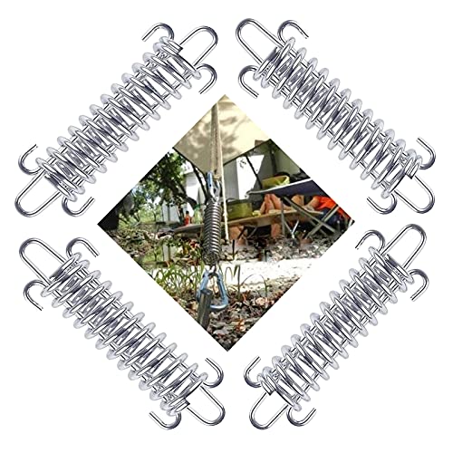 Widream 4 pcs Spannfeder Sprungfedern, Sprungfedern für Campingzelt, Zubehör Zugfedern Zur Sicheren, Rostfrei, Vernickelter Stahl, für Campingzelt Sonnensegel Markise von WiDream