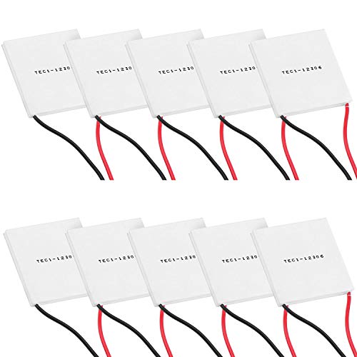 WiMas 10 Stück TEC1-12706 Peltierelement Thermoelectric Module, thermoelektrischer Kühler, Peltier Element für Kühlen Heizen, 12V 60W 5.8A von WiMas