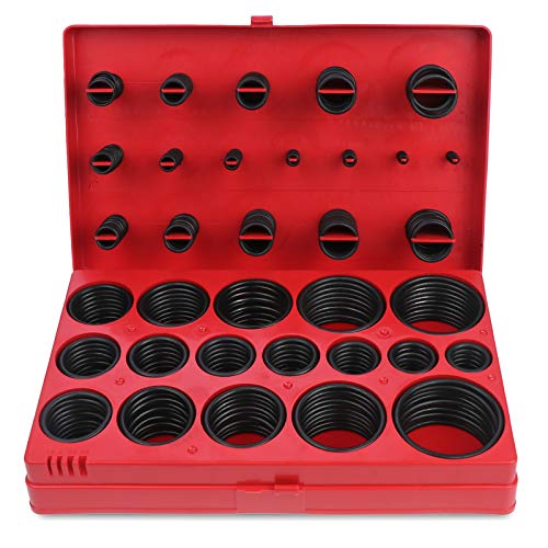 WiMas 419PCS Gummi O Ring Dichtungsring, Gummidichtung Sortiment, 32 Größen Dichtungssatz Dichtungsgummi Sichere Dichtungen Sanitär Kfz-Wasserhahn Reparatur Schwarze von WiMas