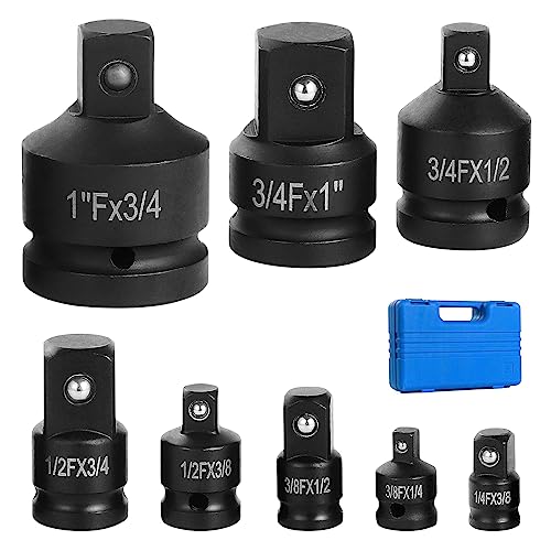 WiMas 8PCS Impact Socket Adapter Reducer, Impact Socket Adapter Set, Impact Convertor Adapter Set Brake Square Head Adapter für Breaker Bar Knarren, Schraubenschlüssel von WiMas