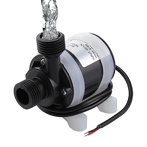 WiMas DC 12V Brushless Submersible Water Pump 800L/H 5M Mini Drive Water Pump, Amphibienpumpe mit Silikonhalterung für Fish Tank Solar Aquarium Teich Wasserzirkulation von WiMas