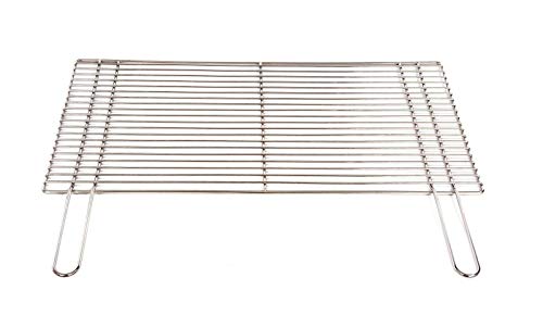 Grillrost 54 x 34 cm mit Griff aus Edelstahl 4 mm rostfrei und elektropoliert von WiMi