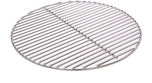 Grillrost Ø 43 cm aus Edelstahl rostfrei und elektropoliert 4 mm, 10 mm Stababstand für Grill rund, Kugelgrill, Feuerschalen Grillschalen Rundgrill von WiMi