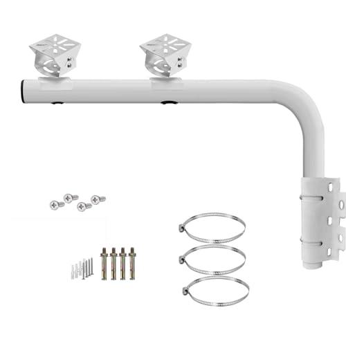 WiTi Heavy Duty Dual Mount 40CM Armhalterung für Kameras, Langer Pfosten mit 2 Halterungen für CCTV-Sicherheitsüberwachungssystem, Projekt- und Lösung für Zuhause, drinnen und draußen von WiTi