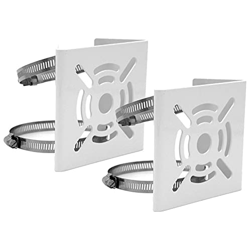 WiTi Universal Vertikal Stange montieren für Überwachungskamera, Montage aus massivem Metall Eckwinkel mit Schleifen, Geeignet für CCTV-Kameras (2pack kleine Größe) von WiTi