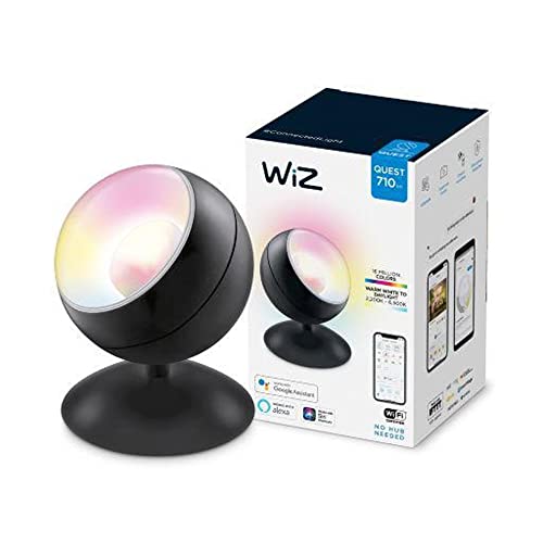 Smarter LED-Lichtprojektor Quest von WiZ; WLAN-schaltbar. Mattschwarz. Dimmbar; 64.000 Weißschattierungen + 16 Mio. Farben. Kombinierbar mit Amazon Alexa und Google Home. von WiZ