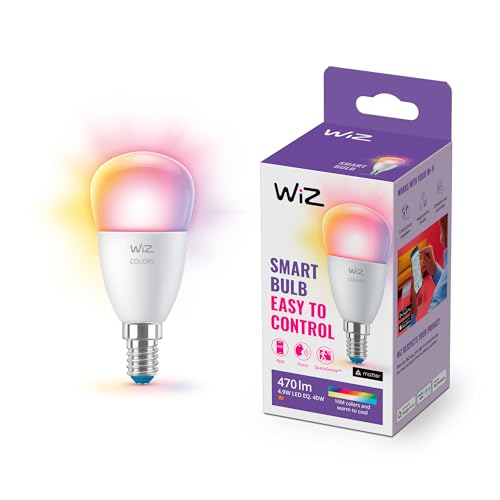 WiZ E14 LED Lampe Tunable White & Color, 40 W, dimmbar, 16 Mio. Farben, smarte Steuerung per App/Stimme über WLAN von WiZ