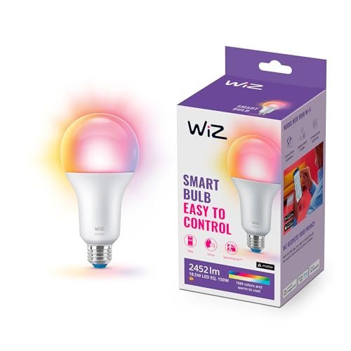 WiZ E27 LED Lampe Tunable White & Color, 150 W, dimmbar, 16 Mio. Farben, smarte Steuerung per App/Stimme über WLAN von WiZ