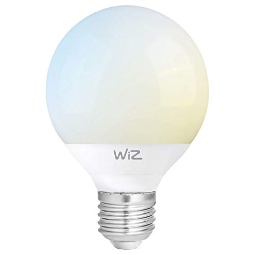 WiZ G2 WarmWhite G95 E27 Smart LED Leuchtmittel White (Dimmbar, 12W-75W Leistung, 2700K, lm1055, App & Voice Control Alexa, Siri, Google & IFTTT), Kunststoff, 12 W, Warmes Weiß, Globe 95-E27 von WiZ