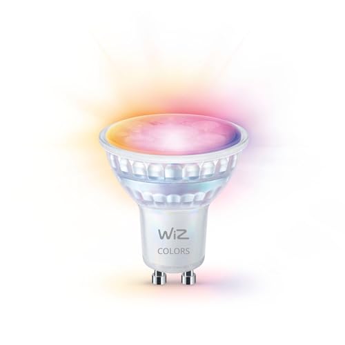 WiZ Tunable White and Color LED Spot GU10 1-er Pack (345 lm), 50 W Glas Spot mit 16 Mio. Farben oder warm- bis kaltweißem dimmbarem Licht, smarte Lichtsteuerung über WLAN per Stimme/App von WiZ