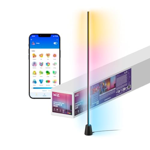 WiZ Gradient Leuchte- RGBIC zeigt mehrere Farben gleichzeitig, einfache Einrichtung, schlankes Design, verbindet sich mit WLAN, Sprach-/App-Steuerung, funktioniert mit Google Home, Alexa und HomeKit von WiZ