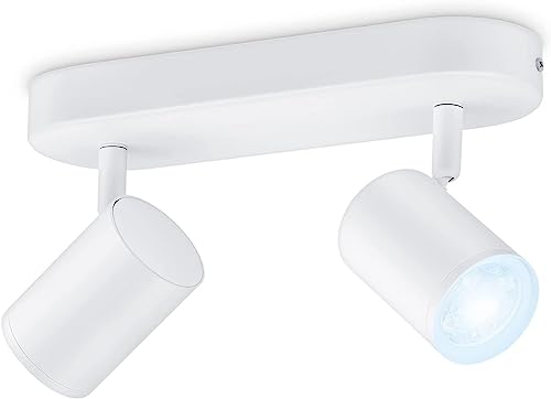 WiZ Imageo 2er-Spot Tunable White, Deckenleuchte, warm- bis kaltweiß, 2x5W, smarte Steuerung per App/Stimme über WLAN, weiß von WiZ