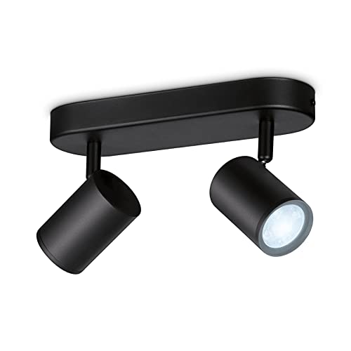 WiZ Imageo 2er-Spot Tunable White & Color, dimmbar, 16 Mio. Farben, smarte Steuerung per App/Stimme über WLAN, schwarz von WiZ