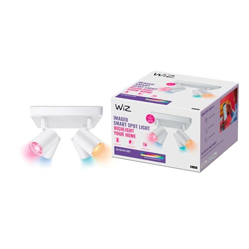 WiZ Imageo 4er-Spot Tunable White & Color, dimmbar, 16 Mio. Farben, smarte Steuerung per App/Stimme über WLAN, weiß von WiZ