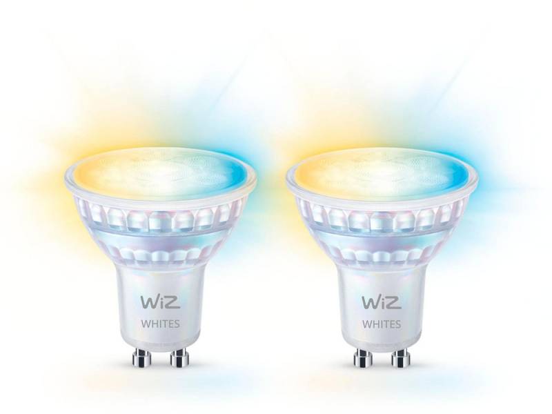 WiZ LED-Leuchtmittel White GU10 Tunable 60W Glas 2er Pack, GU10 von WiZ
