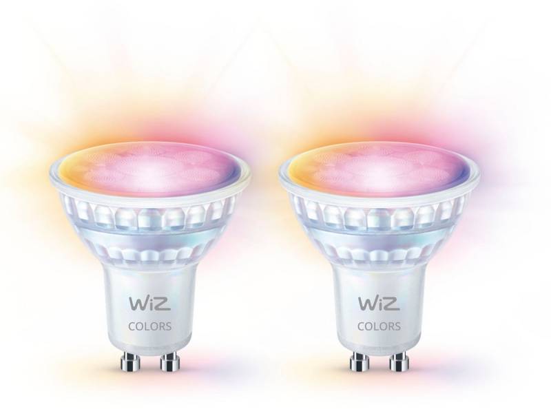 WiZ LED-Leuchtmittel White & Color GU10 Tunable 60W Glas 2er Pack, GU10 WiZ LED-Leuchtmittel White & Color GU10 Tunable 60W Glas 2er Pack, GU10 von WiZ