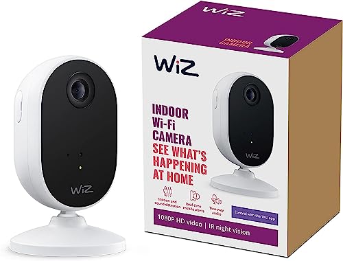 WiZ Indoor Kamera, Sicherheitskamera mit Nachtsicht, Audio, Bewegungs- und Geräuscherkennung, smarte Steuerung über WLAN per Stimme/App, weiß WiZ Indoor Kamera, Sicherheitskamera mit Nachtsicht, Audio, Bewegungs- und Geräuscherkennung, smarte Steuerung über WLAN per Stimme/App, weiß von WiZ