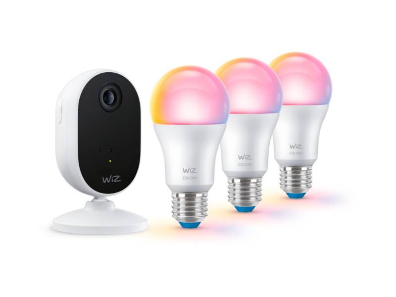WiZ Sichheits-Kamera Starterset mit  LED-Leuchtmittek für Innen Wifi 1080 P von WiZ
