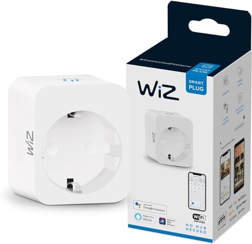 WiZ Smart Plug, smarte Steckdose, Steuerung per App/Stimme über WLAN, Einzelpack, Weiß von WiZ