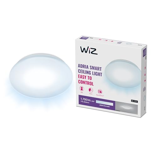 WiZ Tunable White Adria Deckenleuchte, dimmbar, warm- bis kaltweiß, 1700 lm, smarte Steuerbar per App/Stimme über WLAN von WiZ