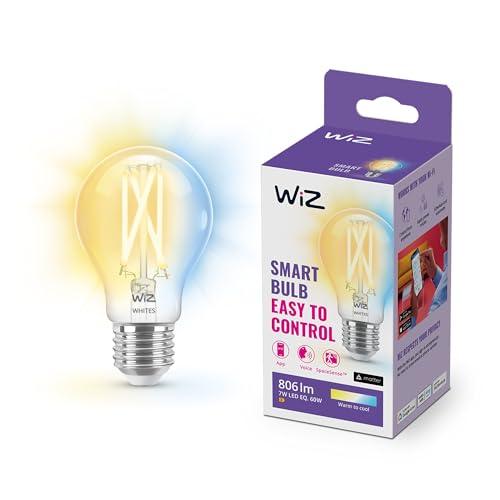 WiZ Tunable White LED Lampe, Standardform, E27, 60W, Vintage Design, dimmbar, warm- bis kaltweiß, smarte Steuerung per App/Stimme über WLAN von WiZ