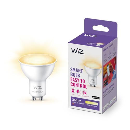 WiZ Warm White LED Spot, GU10, dimmbar, 50W, smarte Steuerung per App/Stimme über WLAN von WiZ