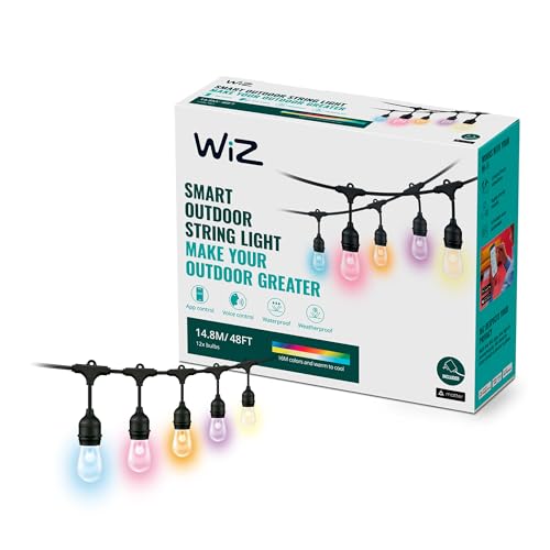 WiZ smarte Lichterkette Tunable White & Color, dimmbar, 16 Mio. Farben, smarte Steuerung per App/Stimme über WLAN von WiZ