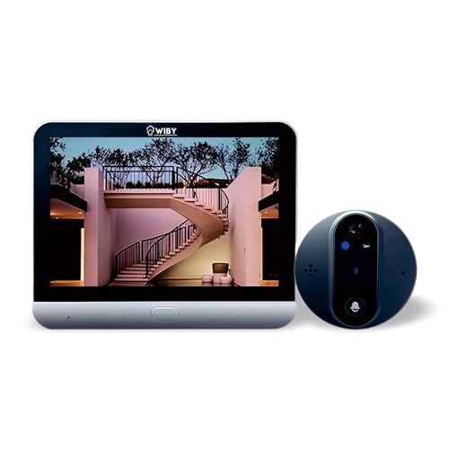 Wiby Digitaler Türspion 4,3 Zoll mit Türklingel 1080P WLAN 2,4 GHz, PIR-Erkennung, bidirektionales Audio, Nachtsicht, kompatibel mit Alexa und Google Home, microSD bis zu 128 GB, Akku 5000 mAh Wiby Digitaler Türspion 4,3 Zoll mit Türklingel 1080P WLAN 2,4 GHz, PIR-Erkennung, bidirektionales Audio, Nachtsicht, kompatibel mit Alexa und Google Home, microSD bis zu 128 GB, Akku 5000 mAh von Wiby