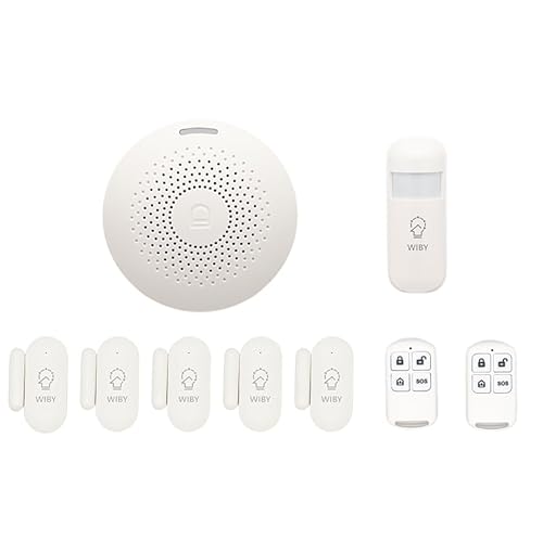Wiby Intelligenter WLAN-Alarm PW-150 | integrierte Sirene | 1 Hub, 1 Bewegungssensor, 5 Tür-/Fenster-Sensoren, 2 Fernbedienungen | App-Steuerung, Türklingelfunktion, Netzbetrieb Wiby Intelligenter WLAN-Alarm PW-150 | integrierte Sirene | 1 Hub, 1 Bewegungssensor, 5 Tür-/Fenster-Sensoren, 2 Fernbedienungen | App-Steuerung, Türklingelfunktion, Netzbetrieb von Wiby