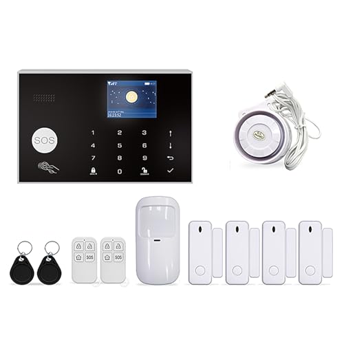 Wiby Kabelloses Alarmsystem ZX-G30 GSM/SMS + WLAN | Sirene 120 dB | LCD-Display | Fernbedienung & RFID-Tag | Verfolgungsalarme mit App, Anrufe & SMS | Kit mit 11 Zubehörteilen | Backup 6h Wiby Kabelloses Alarmsystem ZX-G30 GSM/SMS + WLAN | Sirene 120 dB | LCD-Display | Fernbedienung & RFID-Tag | Verfolgungsalarme mit App, Anrufe & SMS | Kit mit 11 Zubehörteilen | Backup 6h von Wiby