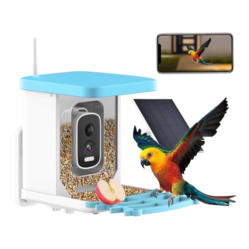 Wiby Vogelfutterstation mit 1,5 l Tank und WLAN-Kamera 4 MP mit AI, IR-Nachtsicht, Solarversorgung mit 3 W + 2 Batterien 18650 mit 5000 mAh, 2-Wege-Audio, sofortige Benachrichtigungen, IP66 Wiby Vogelfutterstation mit 1,5 l Tank und WLAN-Kamera 4 MP mit AI, IR-Nachtsicht, Solarversorgung mit 3 W + 2 Batterien 18650 mit 5000 mAh, 2-Wege-Audio, sofortige Benachrichtigungen, IP66 von Wiby