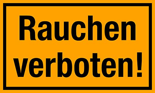 Ausfahrt freihalten Schild 250x150xmm 1,5mm dick stabil witterungsbeständig (Rauchen verboten) von Wichelhaus