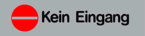 Kein Eingang Schild selbstklebend Einfach andrücken - fertig! 160x40x0,5mm von Wichelhaus