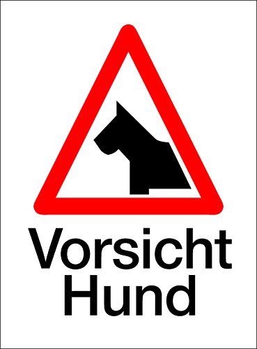 Schild Vorsicht Hund, Kunststoff, selbstklebend 19x26cm Schild Vorsicht Hund, Kunststoff, selbstklebend 19x26cm von Wichelhaus