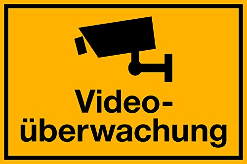 Videoüberwachung Schild 300 x 200 mm 1,5mm dick von Wichelhaus