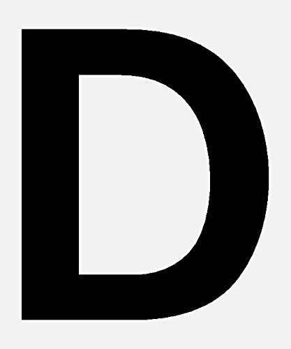 schwarze, selbstklebende Buchstaben und Ziffern 1,5cm wasserfest, für Innen und Außen, Hausnummer, Bootskennzeichnung uvm. (D) von Wichelhaus