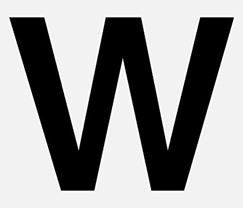 schwarze, selbstklebende Buchstaben und Ziffern 1,5cm wasserfest, für Innen und Außen, Hausnummer, Bootskennzeichnung uvm. (W) von Wichelhaus