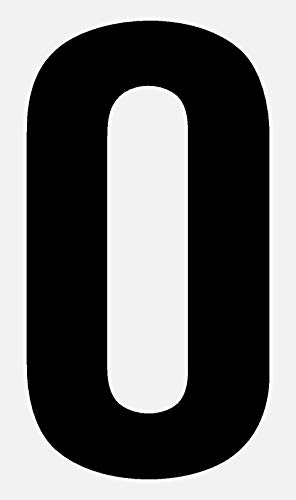 schwarze, selbstklebende Buchstaben und Ziffern 10cm breite Schrift seewasserfest, für Innen und Außen, Hausnummer, Bootskennzeichnung uvm. (0) von Wichelhaus