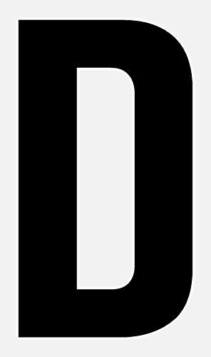 schwarze, selbstklebende Buchstaben und Ziffern 10cm breite Schrift seewasserfest, für Innen und Außen, Hausnummer, Bootskennzeichnung uvm. (D) von Wichelhaus