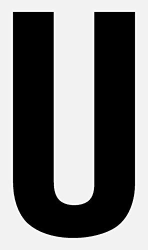schwarze, selbstklebende Buchstaben und Ziffern 10cm breite Schrift seewasserfest, für Innen und Außen, Hausnummer, Bootskennzeichnung uvm. (U) von Wichelhaus
