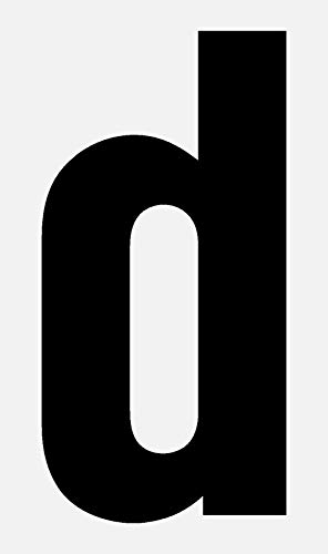schwarze, selbstklebende Buchstaben und Ziffern 10cm breite Schrift seewasserfest, für Innen und Außen, Hausnummer, Bootskennzeichnung uvm. (d) von Wichelhaus