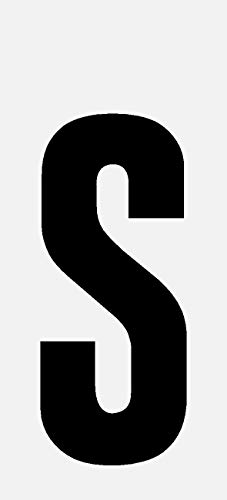 schwarze, selbstklebende Buchstaben und Ziffern 10cm seewasserfest, für Innen und Außen, Hausnummer, Bootskennzeichnung uvm. (s) von Wichelhaus