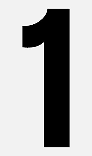 schwarze, selbstklebende Buchstaben und Ziffern 12cm seewasserfest, für Innen und Außen, Hausnummer, Bootskennzeichnung uvm. (1) von Wichelhaus